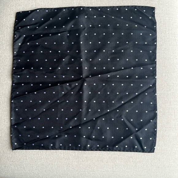 Black & White Polka Dot Pocket Square - Picture 2 of 2